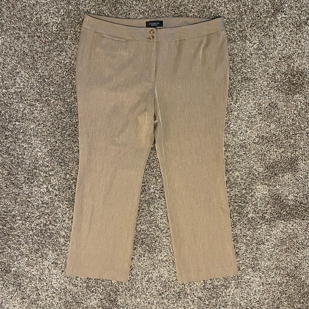 Talbots Tan Polyester Dress Pants/Slacks